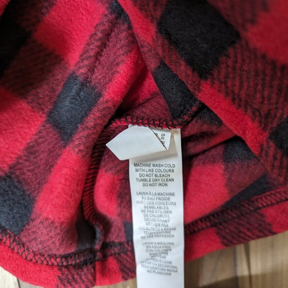 NWT JOE FRESH Baby Boys Fleece Top Red Plaid Check Neck Cardigan 12-18 M… - Picture 6 of 6